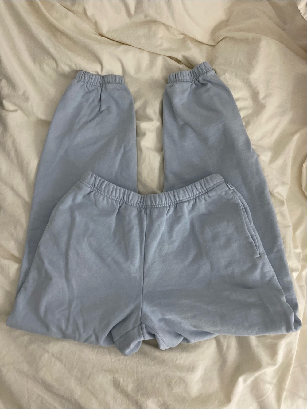 TNA Kids Light Blue Sweatpants & Shorts Set
